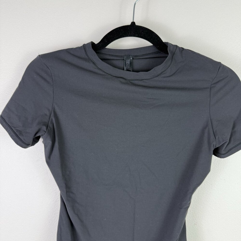 Skims Fits Everybody T-Shirt Bodysuit Black Medium - Picture 3 of 7